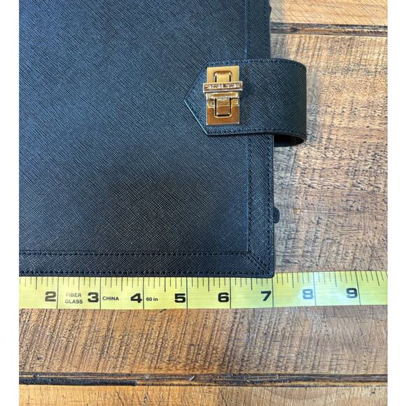 Henri Bendel West 57th Jewelry Book Black Leather Brown Suede - Picture 9 of 10